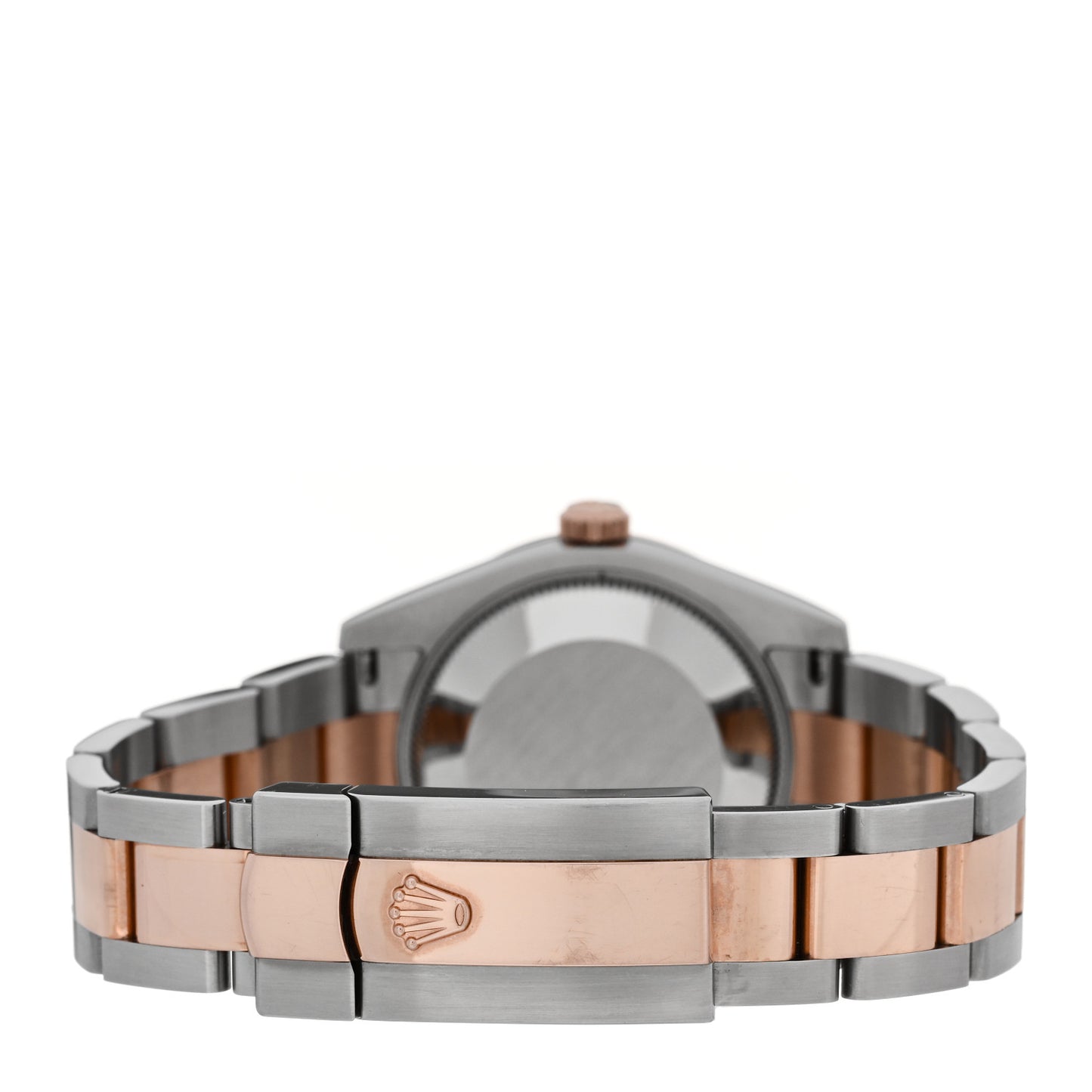 Stainless Steel 18K Everose Gold Diamond 31mm Oyster Perpetual Datejust Watch Chocolate Roman 178341