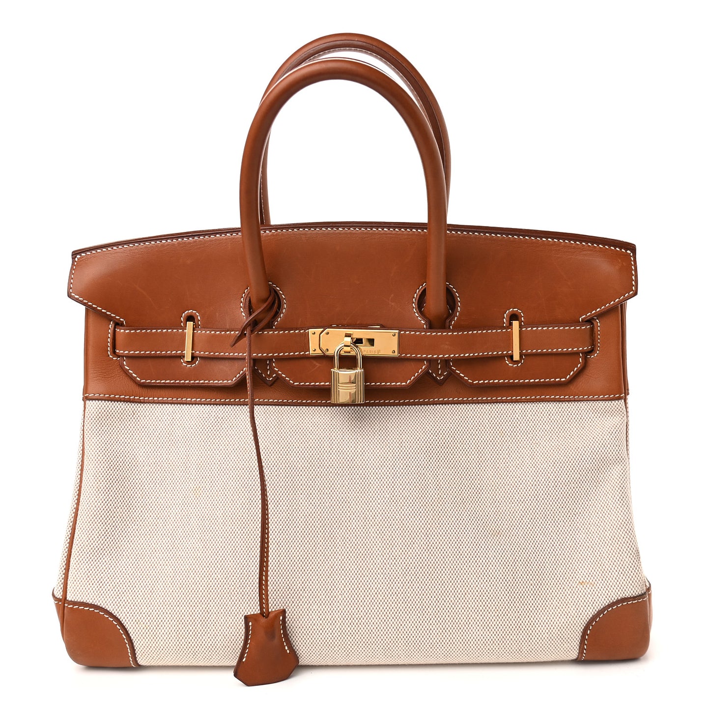 Toile Barenia Birkin 35 Fauve