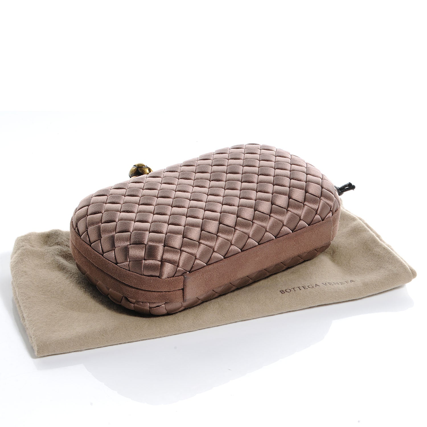 Bottega Veneta Satin Knot Clutch Dawn 4 of 7