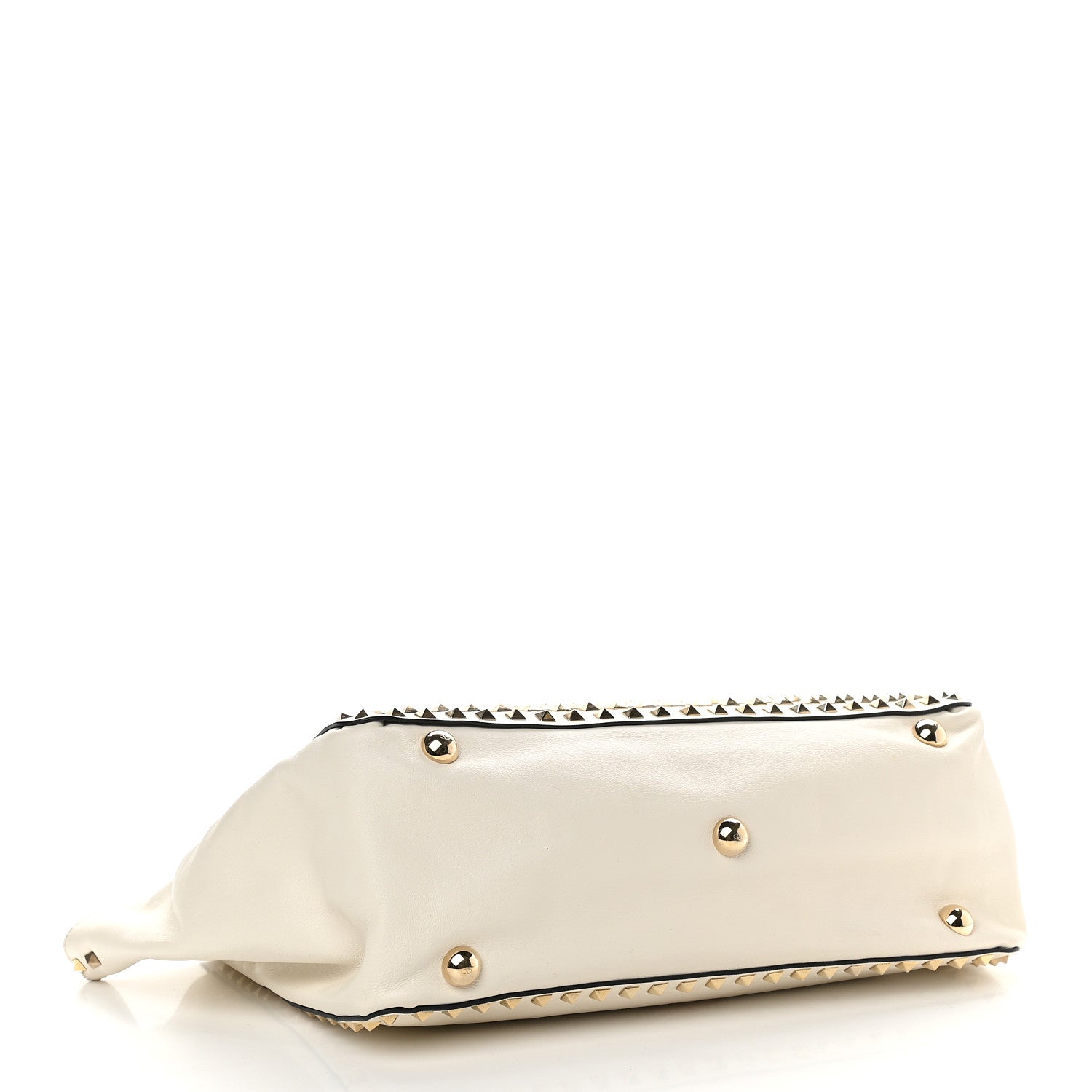 Valentino Garavani Vitello Medium Rockstud All Over Tote White 3 of 10