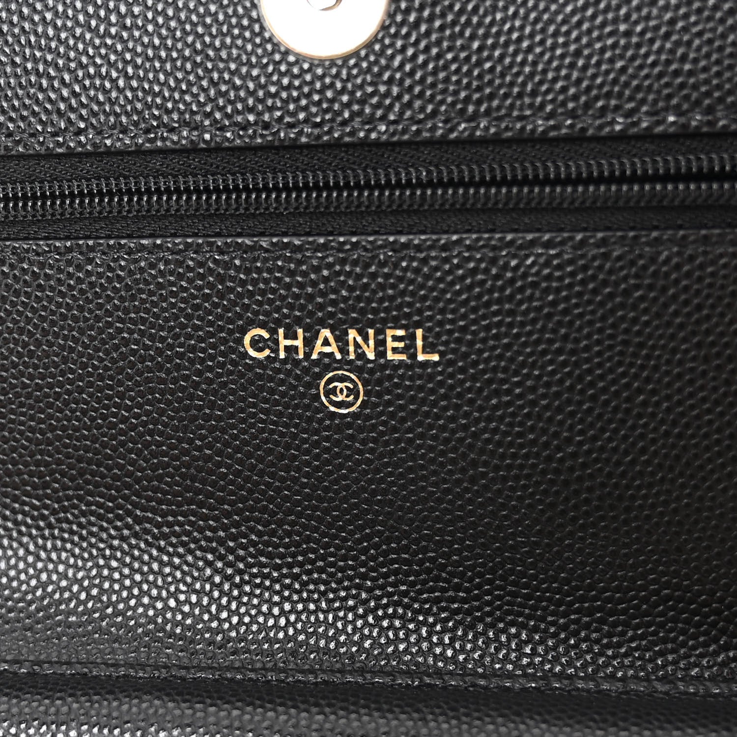 Chanel Shiny Caviar Enamel Quilted CC Wallet On Chain WOC Black 5 of 11