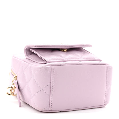 Chanel Caviar Quilted CC Mini Classic Backpack Light Purple 4 of 11