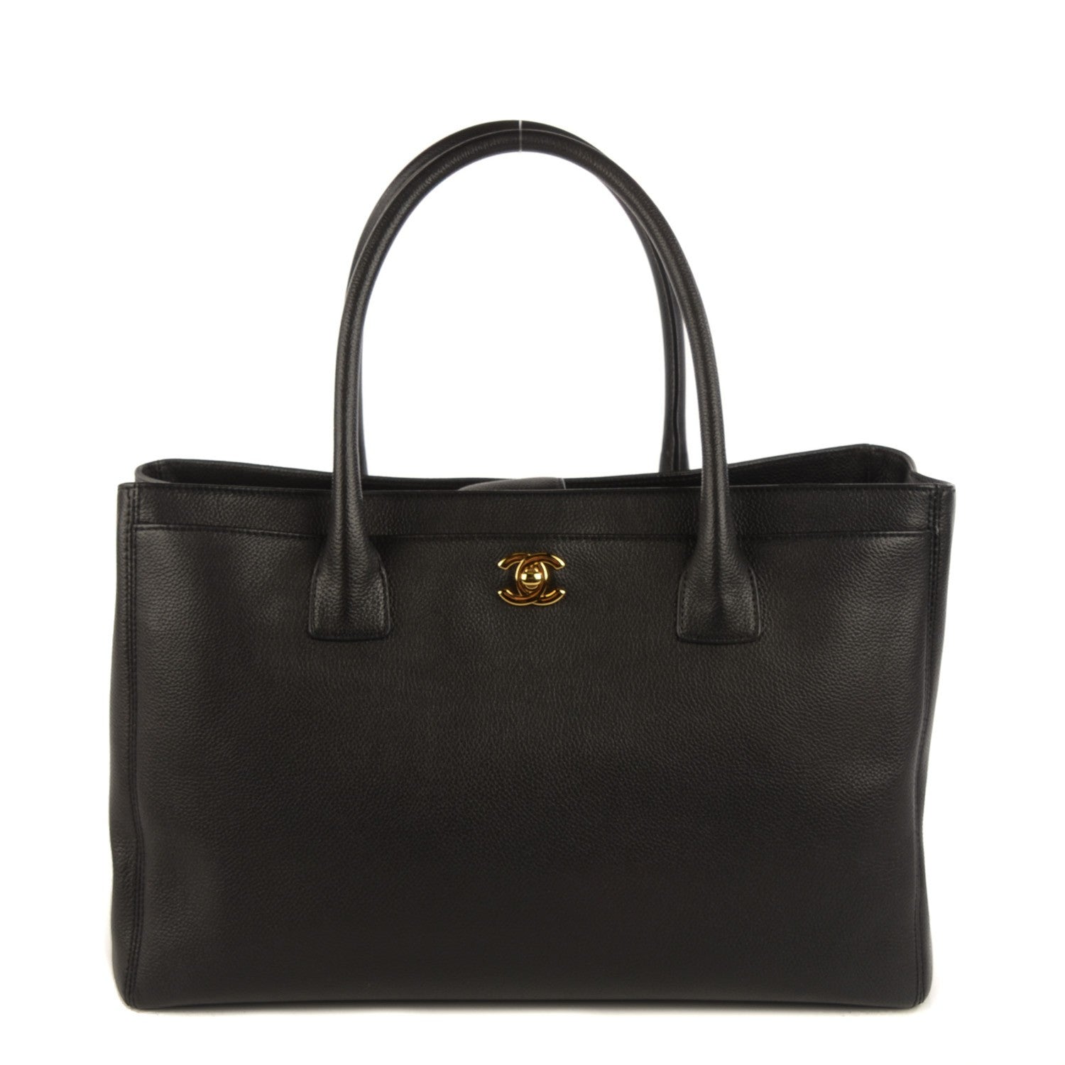 Chanel Calfskin Cerf Executive Shopper Tote Black 1 of 9