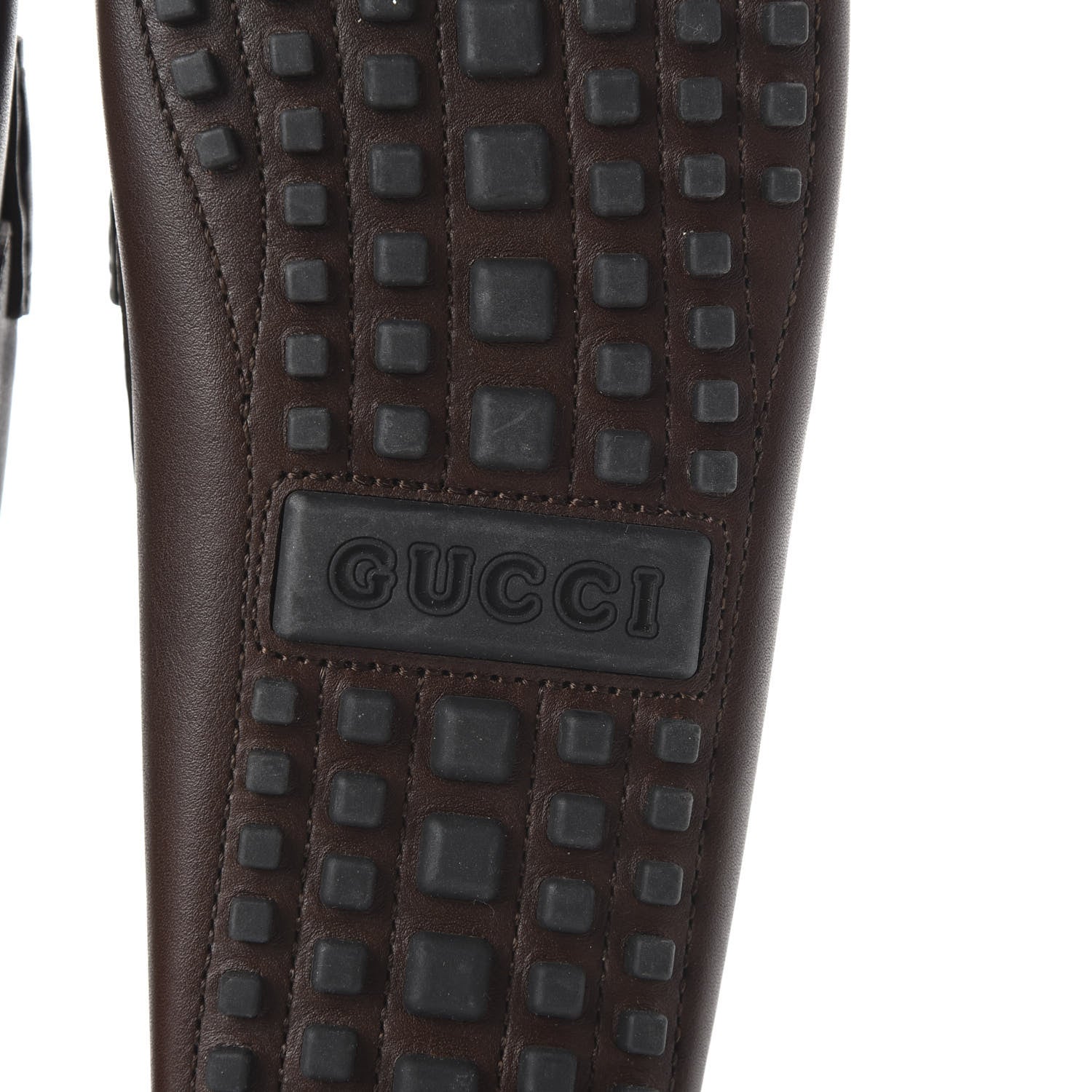 Gucci Soft Clove Calfskin Web Mens Horsebit Driver Loafers 8.5 Cocoa 6 of 8