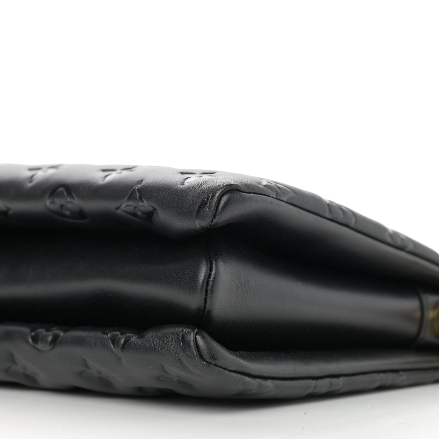 Lambskin Embossed Monogram Coussin PM Black