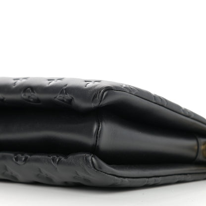 Louis Vuitton Lambskin Embossed Monogram Coussin PM Black 9 of 11