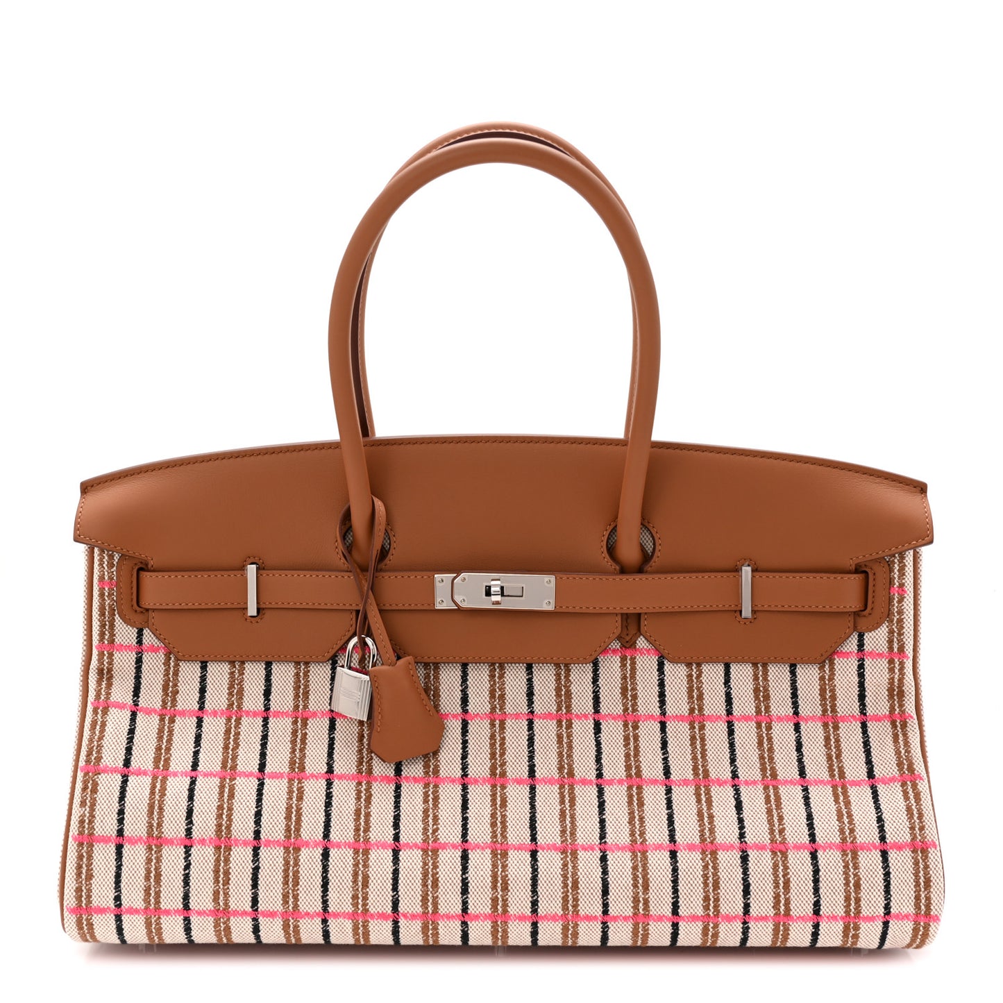 Toile Swift Broderie Shoulder Birkin Light 39 Gold Fauve Rose Pop Black