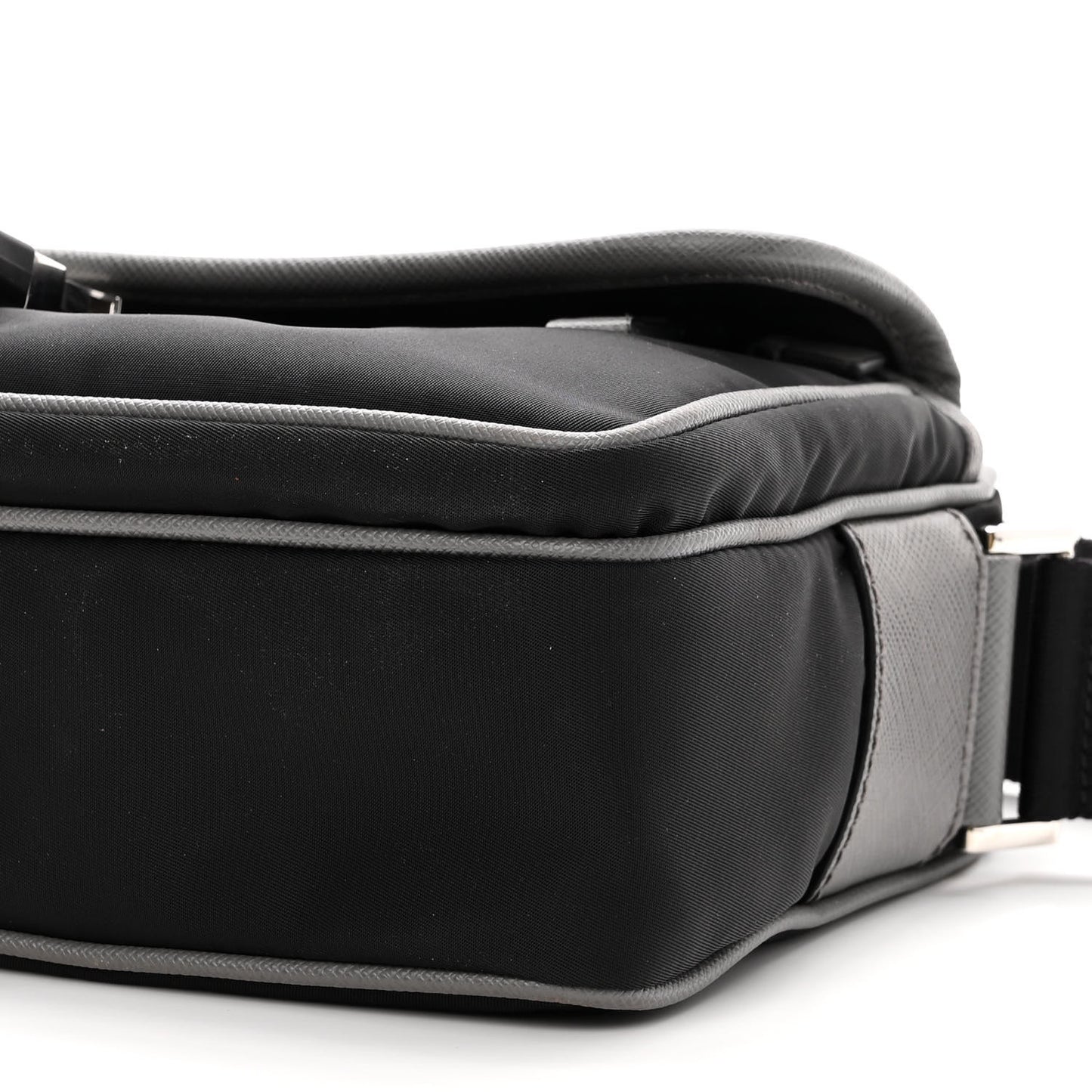 Tessuto Nylon Saffiano Messenger Bag Black Royal Marmo