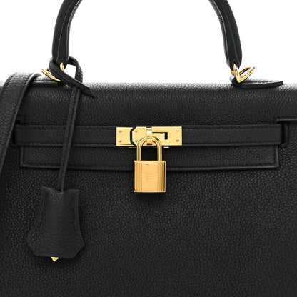 Hermes Togo Kelly Retourne 25 Black 8 of 12