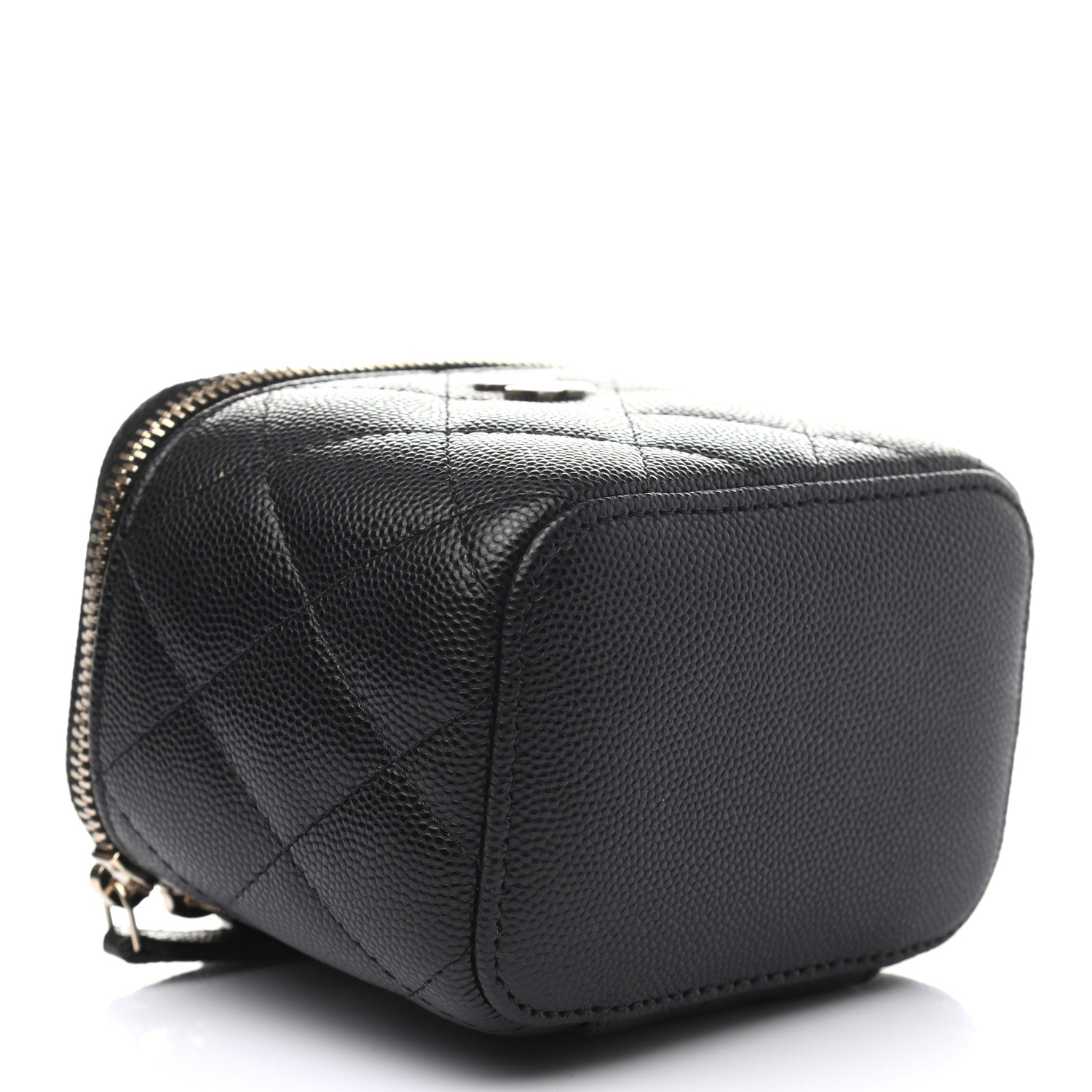 Chanel Caviar Quilted Mini Vanity Case With Chain Black 4 of 9