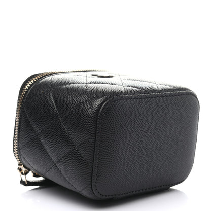 Chanel Caviar Quilted Mini Vanity Case With Chain Black 4 of 9