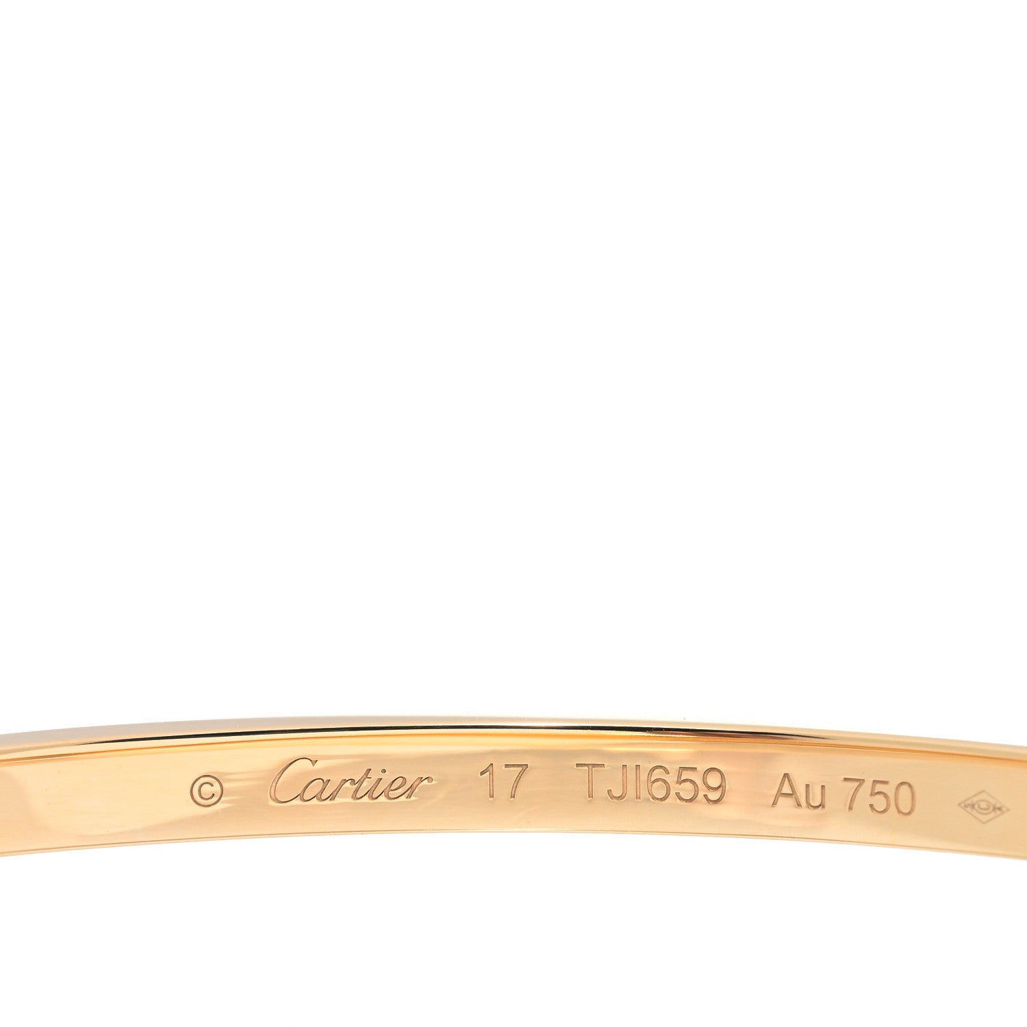 Cartier 18K Yellow Gold Small LOVE Bracelet 17 3 of 5