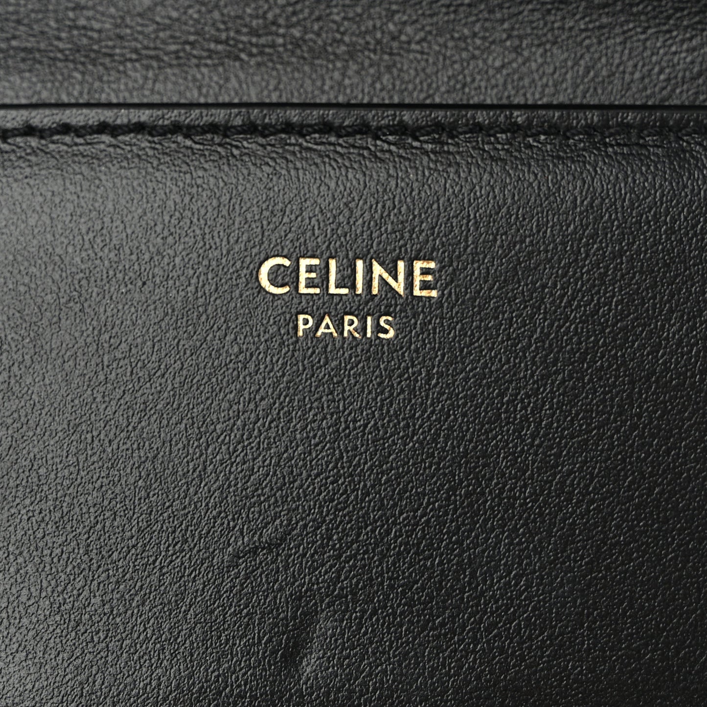 Calfskin Compact Triomphe Wallet With Coin Purse Black