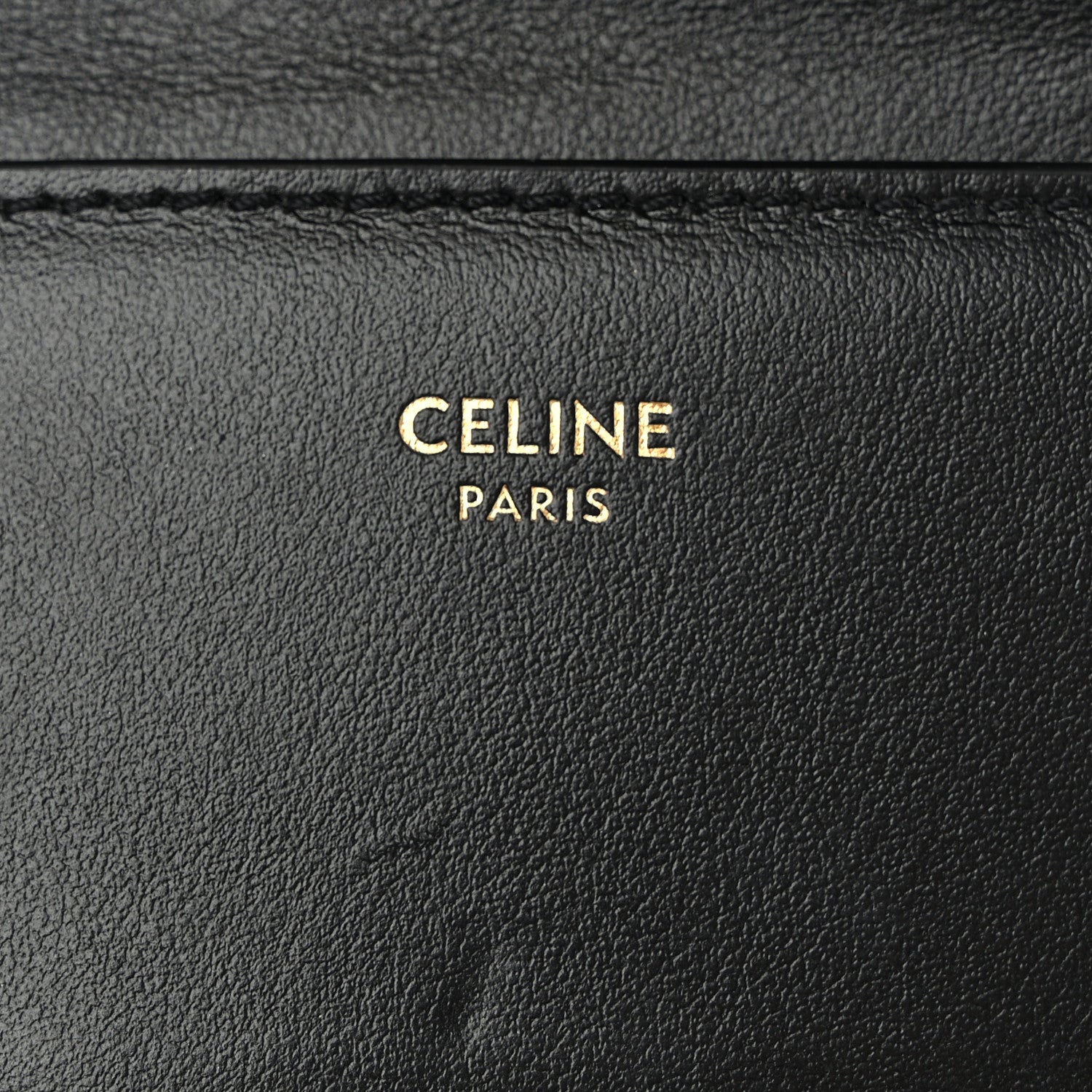 Celine Calfskin Compact Triomphe Wallet With Coin Purse Black 7 of 13