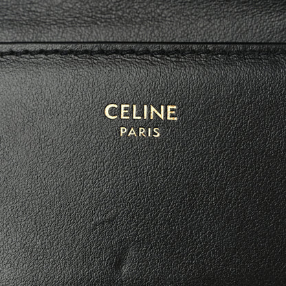 Celine Calfskin Compact Triomphe Wallet With Coin Purse Black 7 of 13