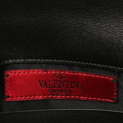 Valentino Garavani Vitello Medium Rockstud Envelope Flat Wristlet Pouch Black 6 of 7