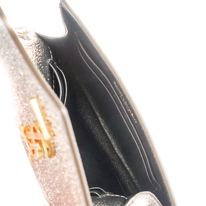 Saint Laurent Metallic Grained Leather Monogram Envelope Wallet Bronze 5 of 7