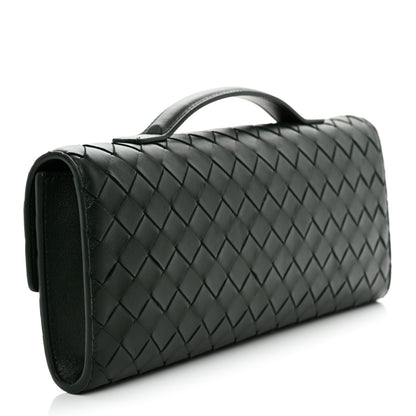 Bottega Veneta Nappa Intrecciato Long Andiamo Top Handle Clutch Emerald Green 3 of 10