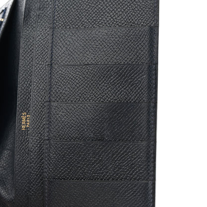 Hermes Epsom Bearn Gusset Wallet Bleu Indigo 7 of 11