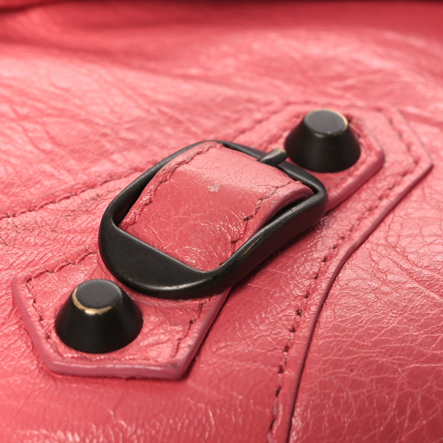 Balenciaga Agneau Classic Hardware Envelope Strap Clutch Rose Jaipur 15 of 17