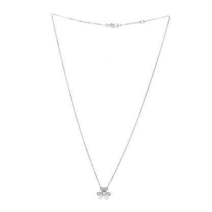 Van Cleef & Arpels 18K White Gold Diamond Mini Frivole Pendant Pave Necklace 3 of 8