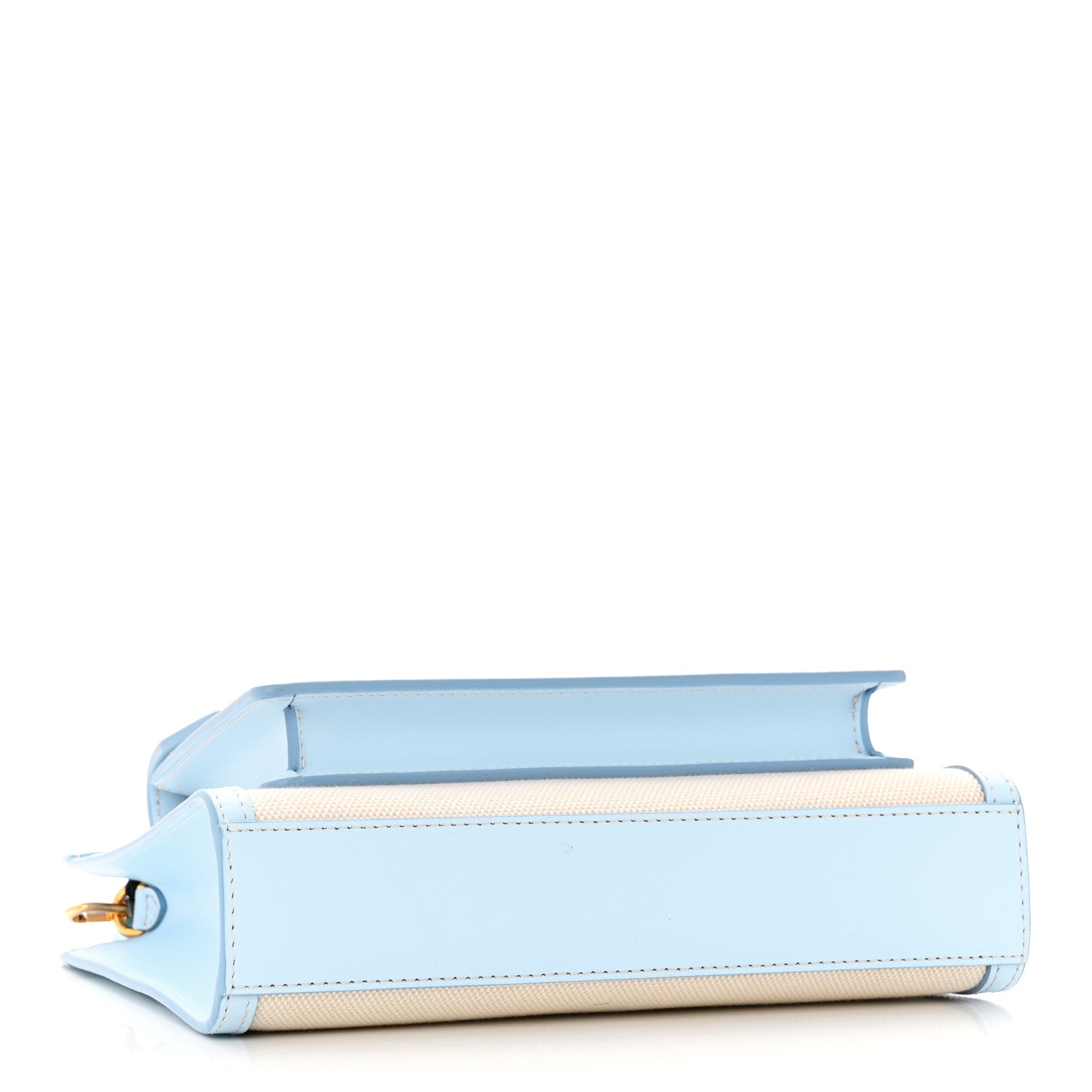 Burberry Canvas Smooth Calfskin Two Tone Mini Pocket Bag Natural Pale Blue 4 of 10