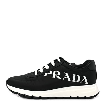 Prada Nylon Gabardine Logo Mens Sneakers 8 Black 1 of 7