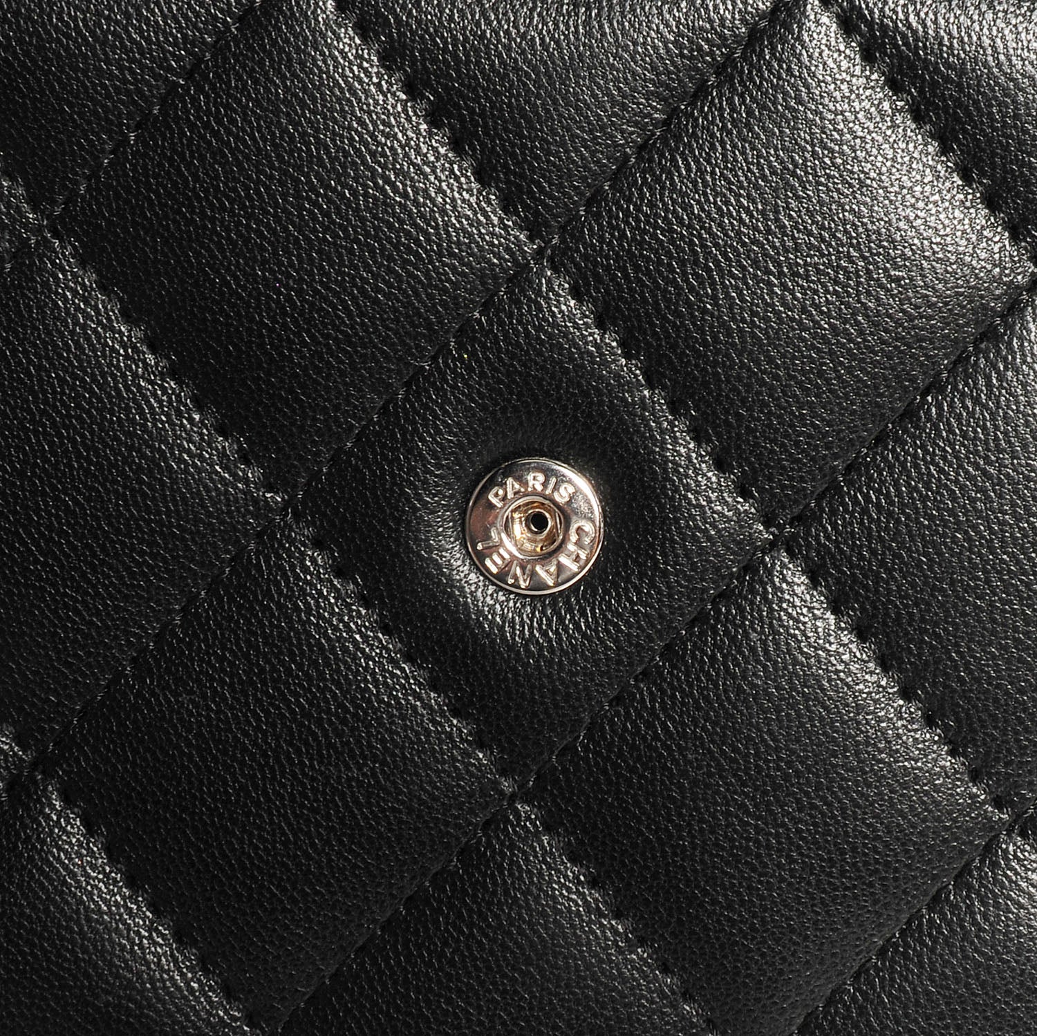 Chanel Lambskin Quilted Wallet On Chain WOC Black 9 of 9