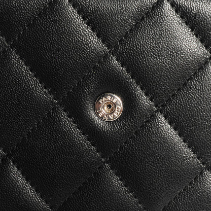 Chanel Lambskin Quilted Wallet On Chain WOC Black 9 of 9