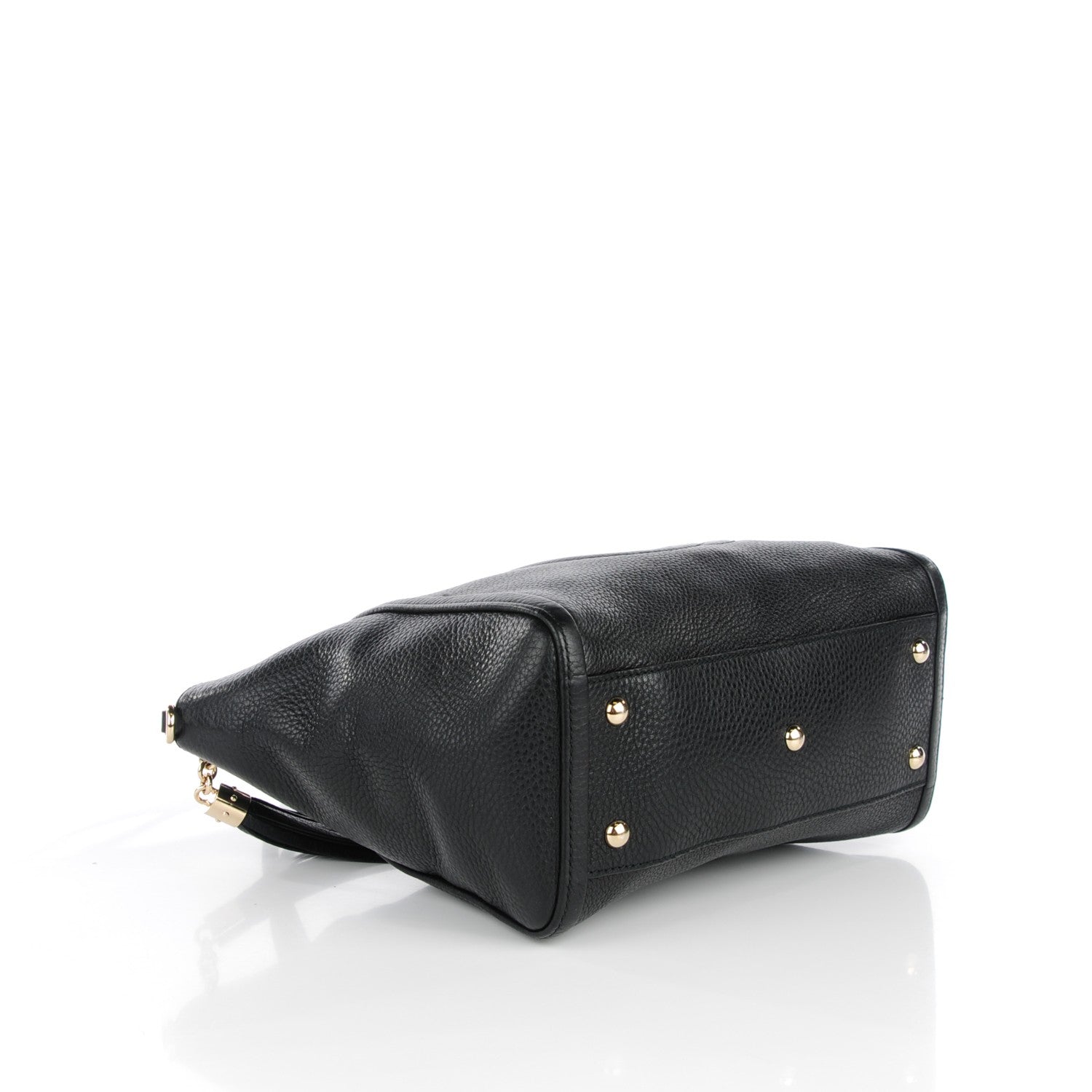 Gucci Pebbled Calfskin Small Soho Top Handle Bag Black 4 of 7