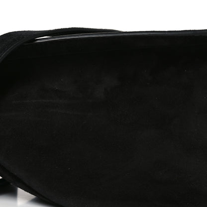 The Row Suede Small Slouchy Banana Bag Black 8 of 10