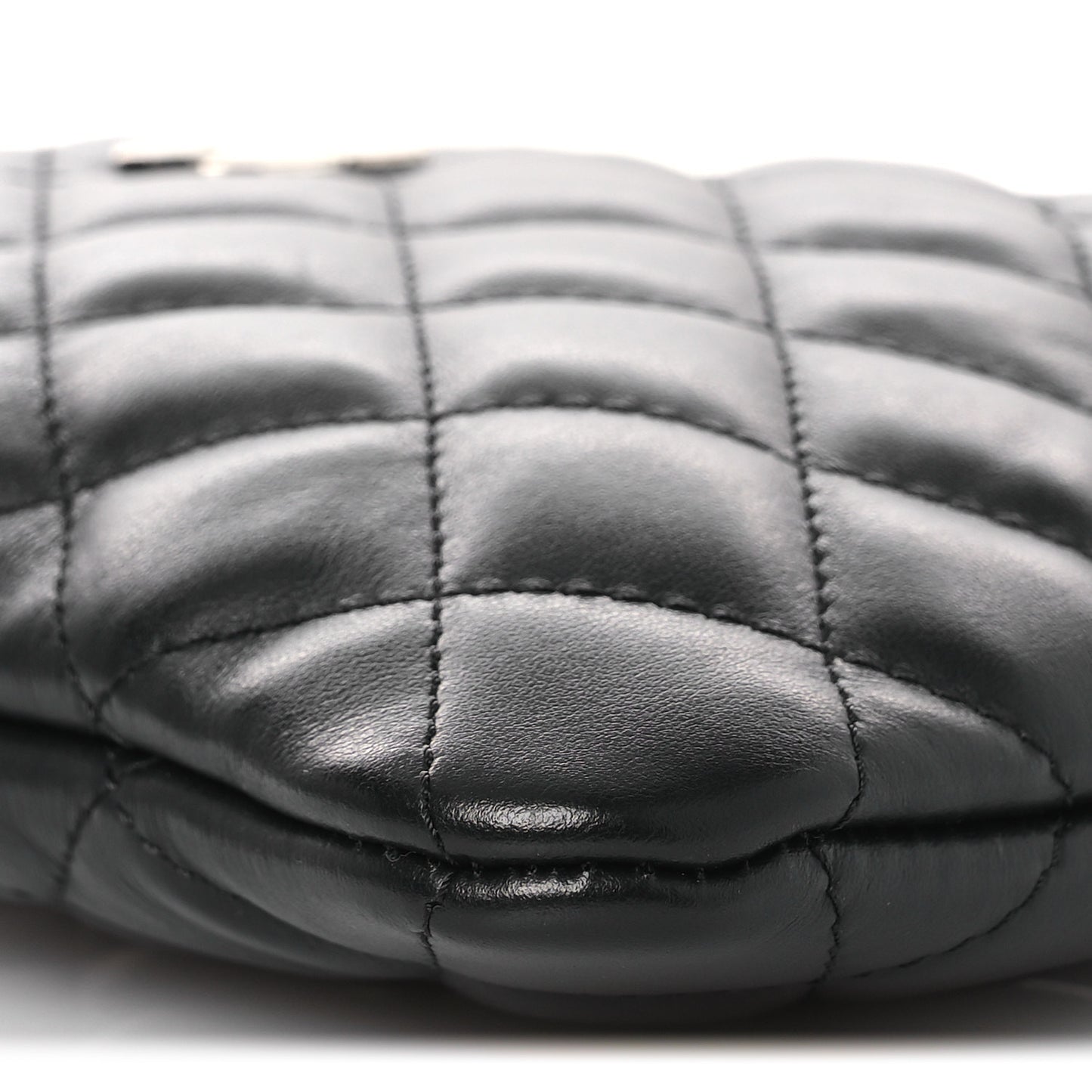 Lambskin Quilted Uniform Crossbody Bag Black