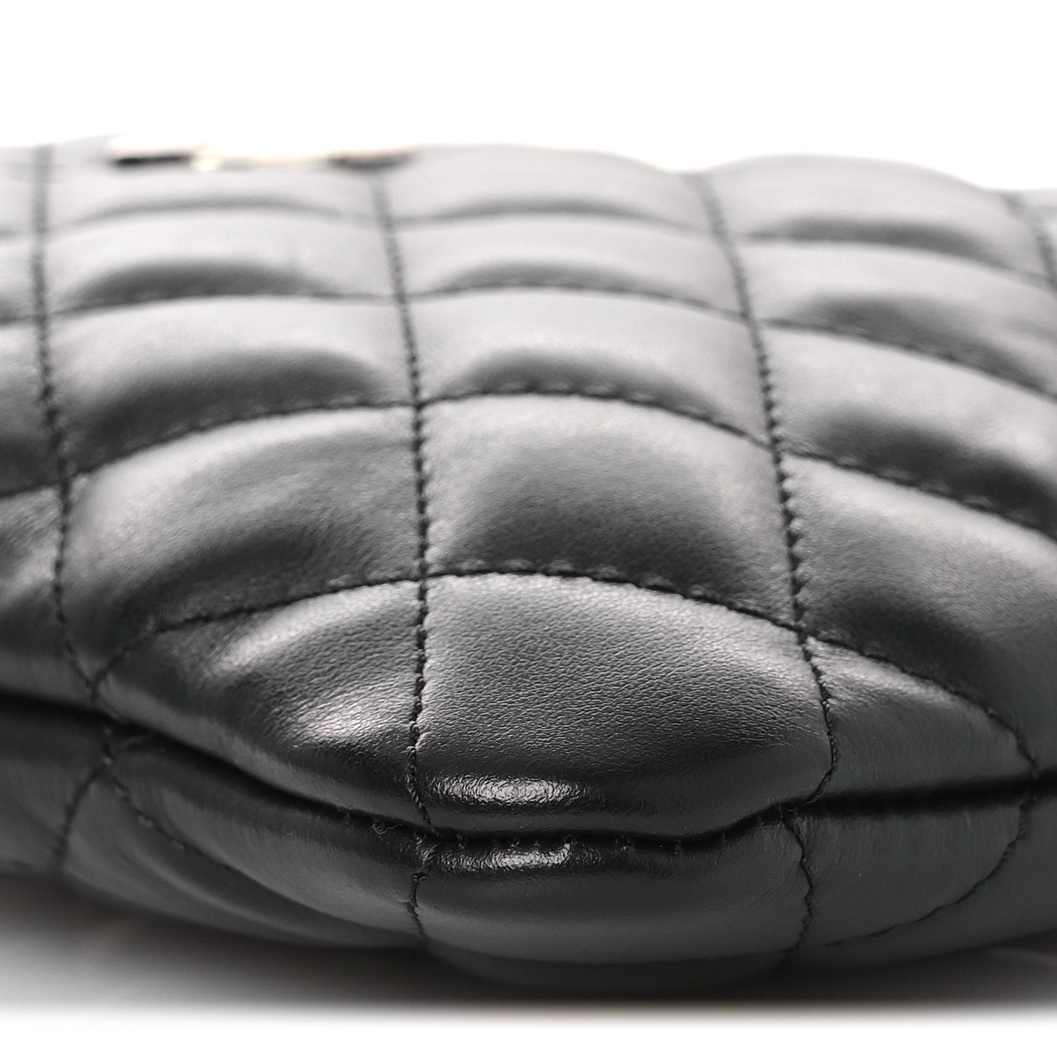 Chanel Lambskin Quilted Uniform Crossbody Bag Black 9 of 12