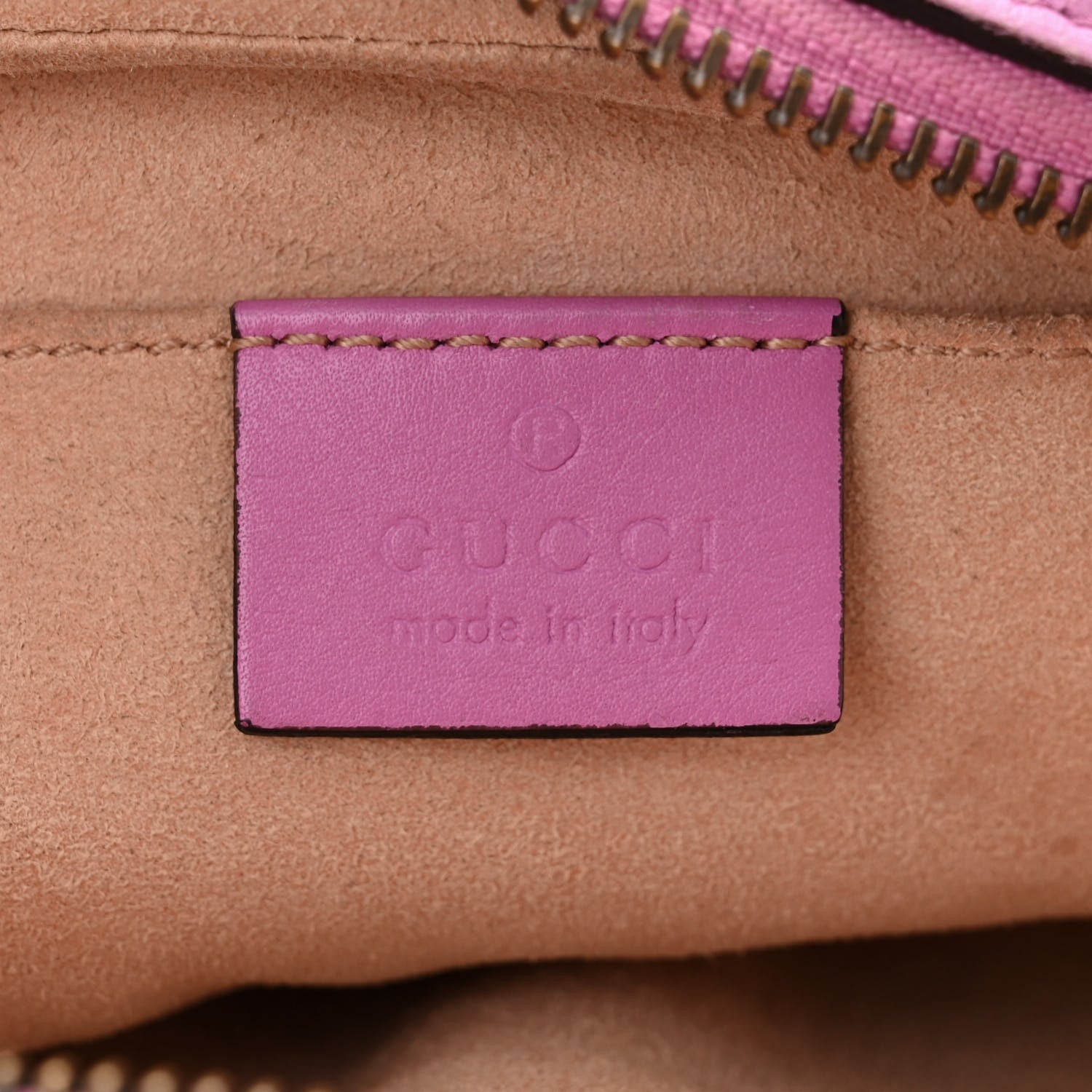 Gucci Calfskin Matelasse Mini GG Marmont Chain Shoulder Bag Candy Mousse 6 of 12