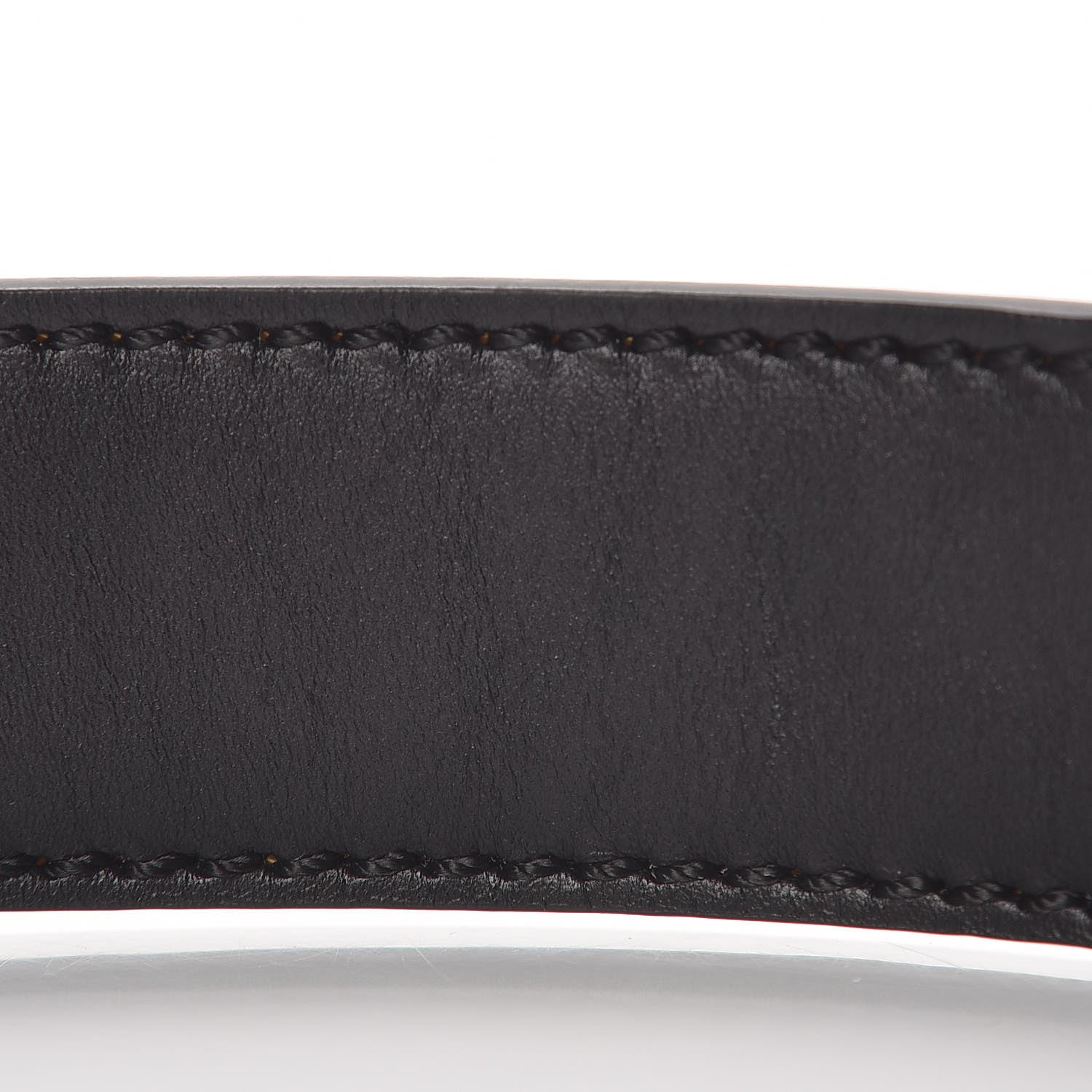 Fendi Vitello Havana Elite Monster Eyes Buckle Reversible Belt Yellow Black 8 of 9