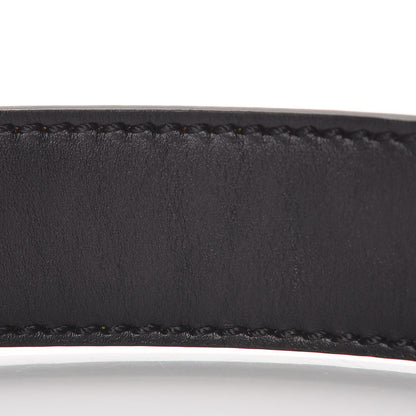 Fendi Vitello Havana Elite Monster Eyes Buckle Reversible Belt Yellow Black 8 of 9