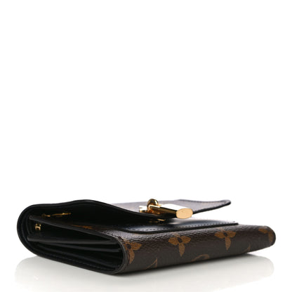 Louis Vuitton Monogram Flower Lock Compact Wallet Black 4 of 14