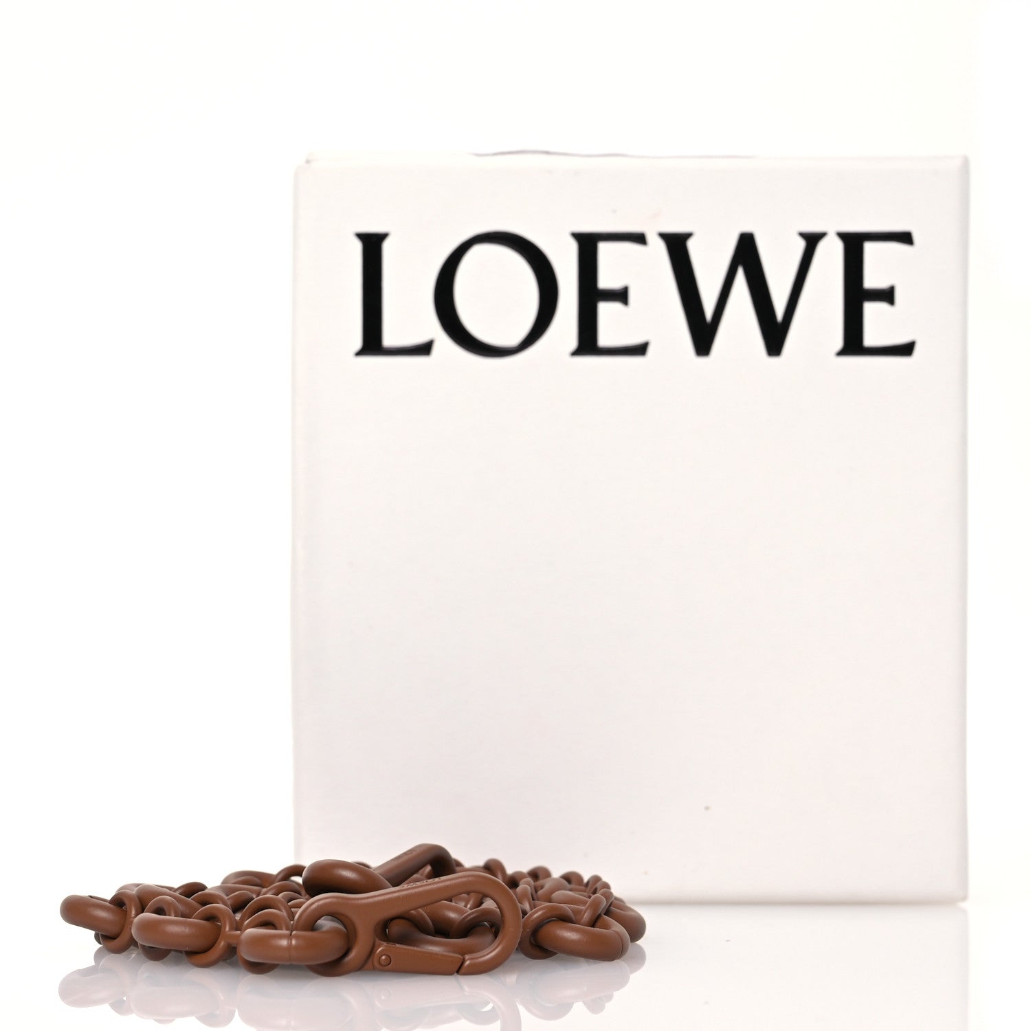 Loewe Brass Monochrome Donut Chain Shoulder Strap Pecan 5 of 5