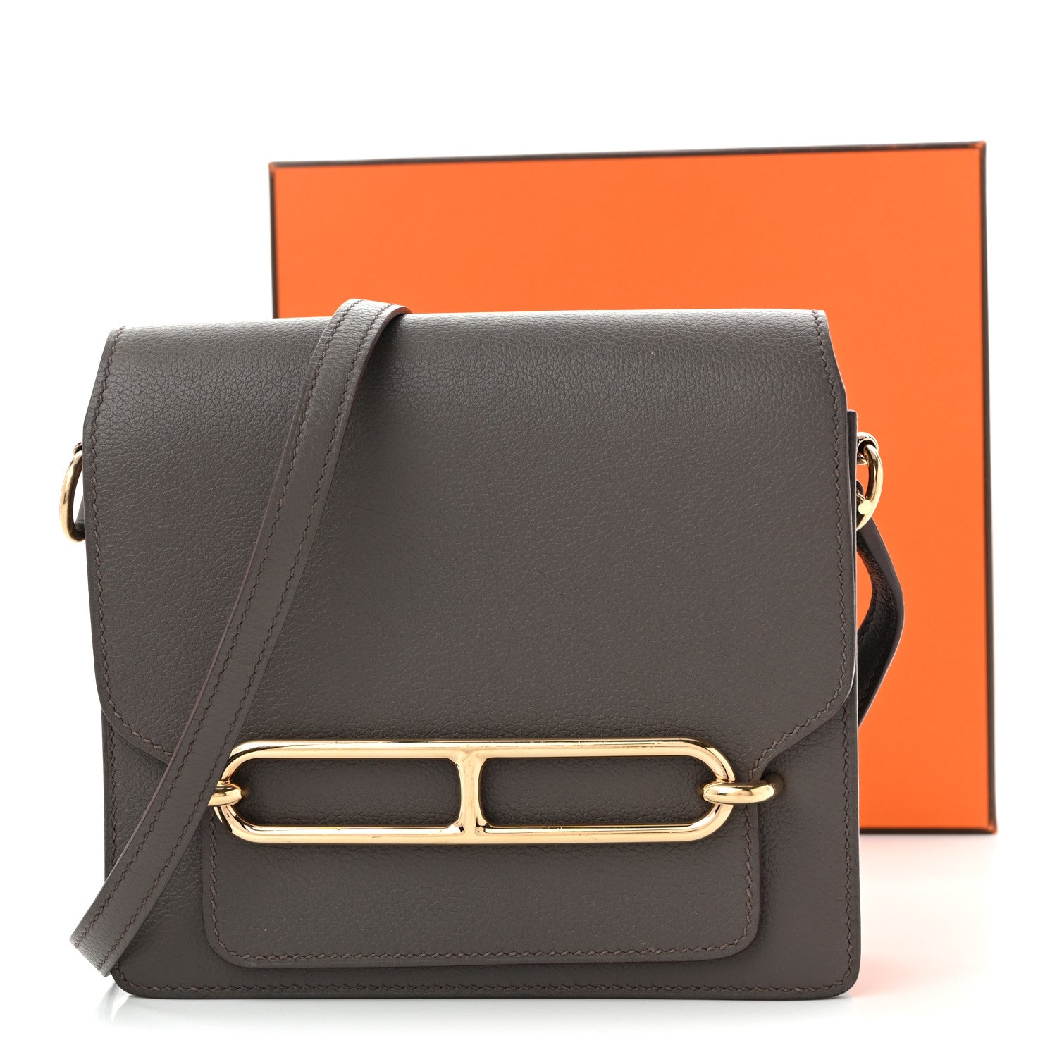 Hermes Evercolor Mini Sac Roulis Gris Etain 10 of 10