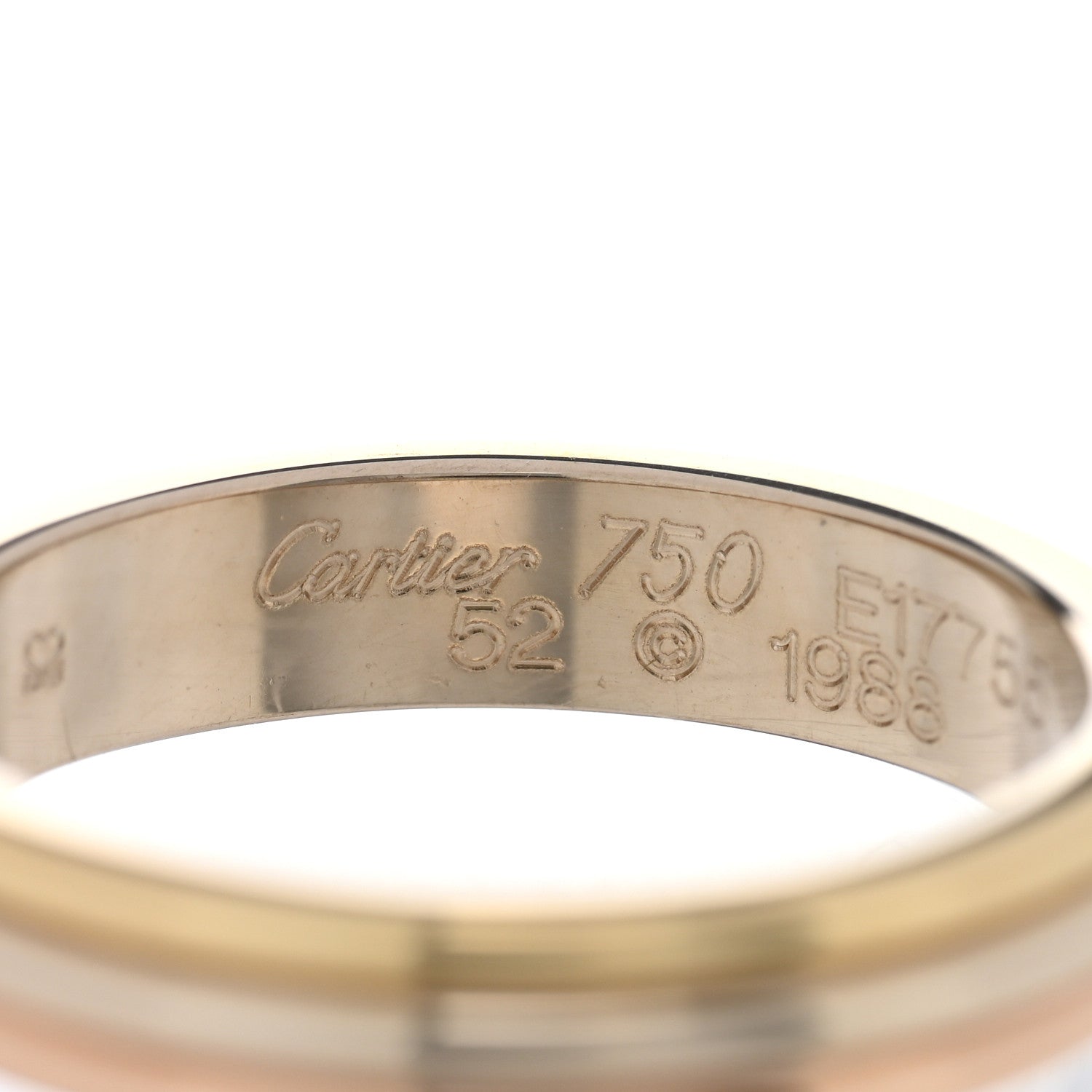 Cartier 18K Pink White Yellow Gold 3.5mm Vendome Louis Cartier Wedding Band Ring 52 6 4 of 4