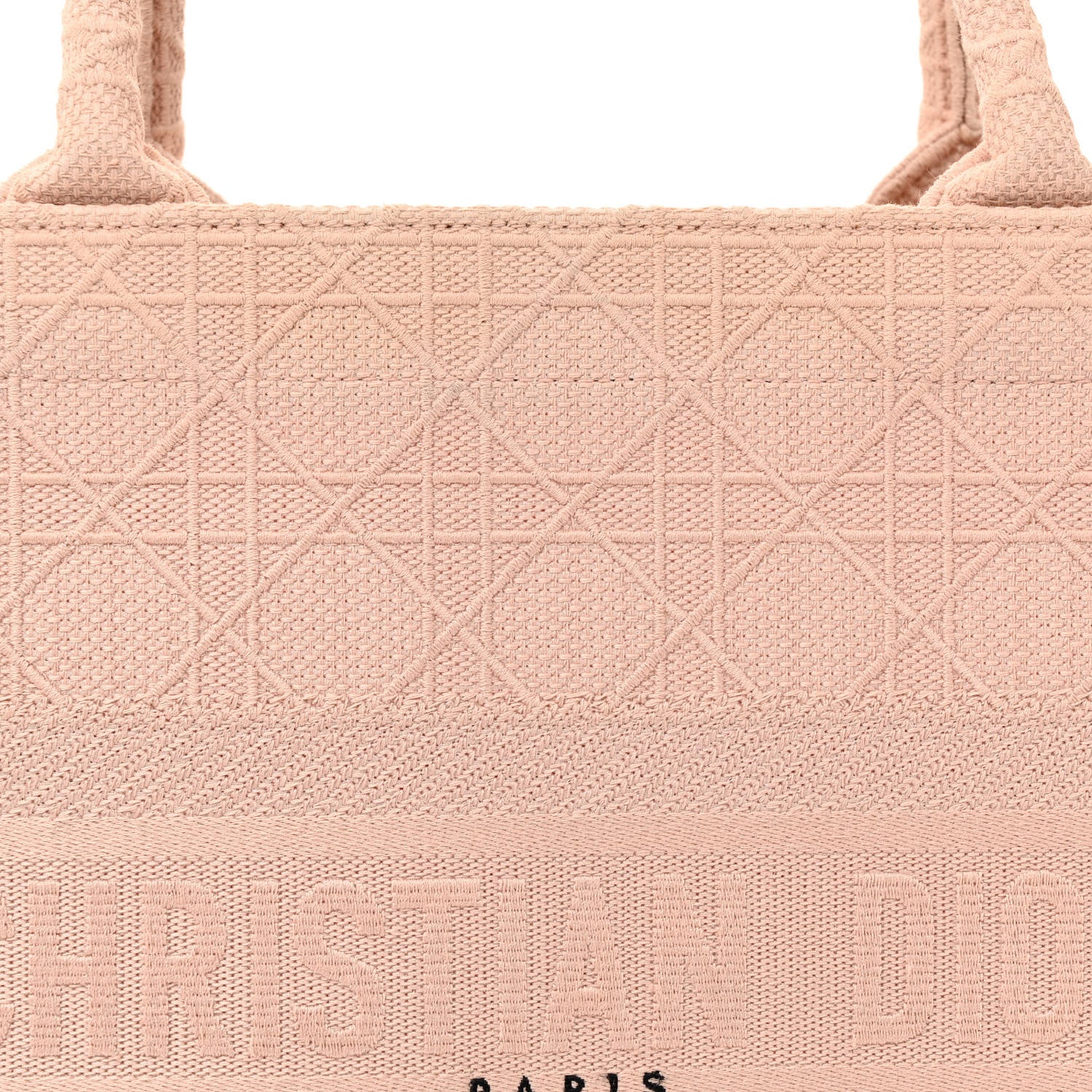 Christian Dior Canvas Embroidered Cannage Medium Book Tote Bois de Rose 8 of 15