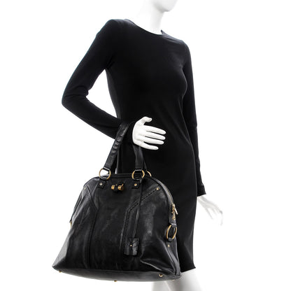 Saint Laurent Calfskin Oversized Muse Black 2 of 8