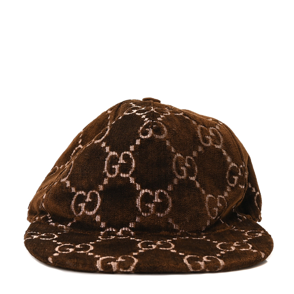 Velvet GG Monogram Baseball Cap M Brown