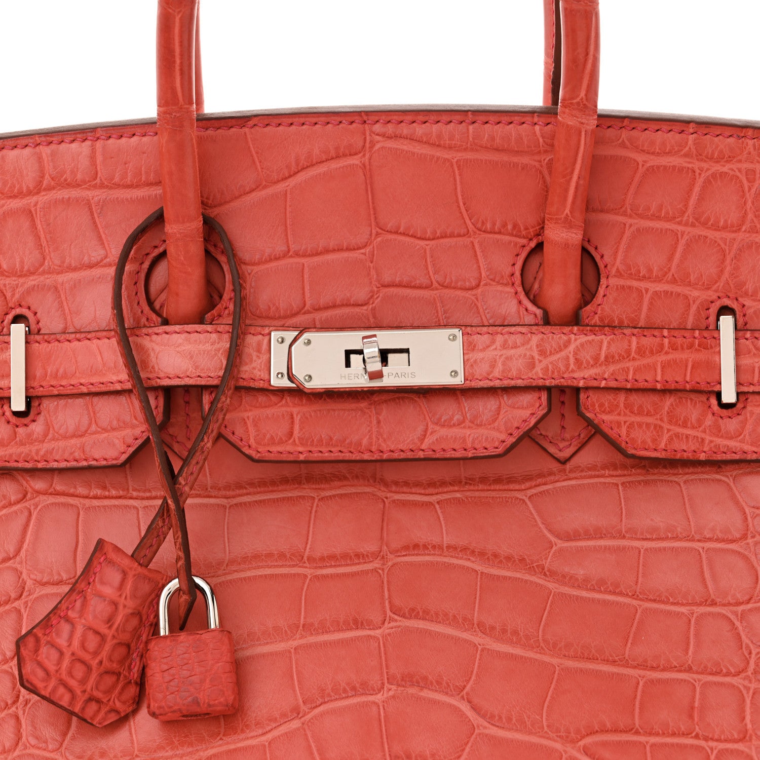 Hermes Matte Alligator Birkin 35 Bougainvillea 8 of 18