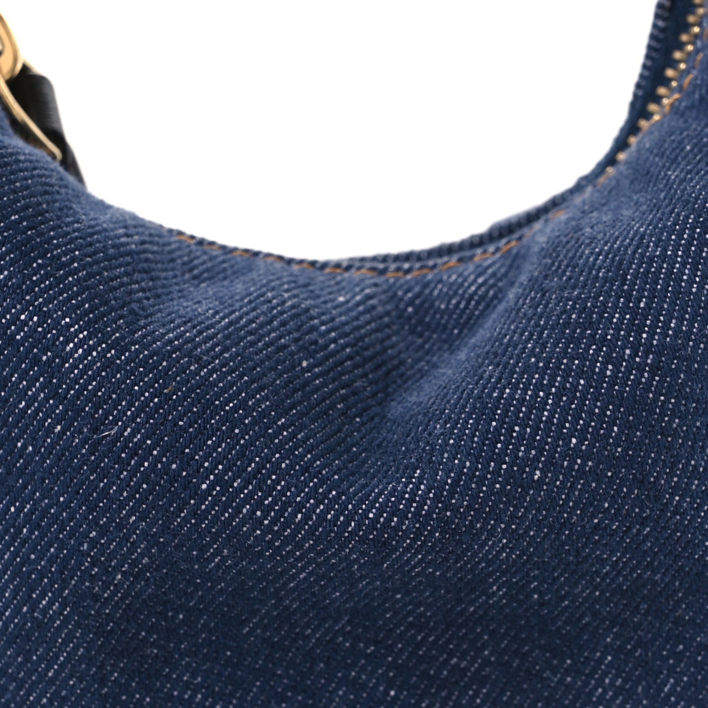 Denim Shiny Nappa Nano Fendigraphy Hobo Charm Blue Moro
