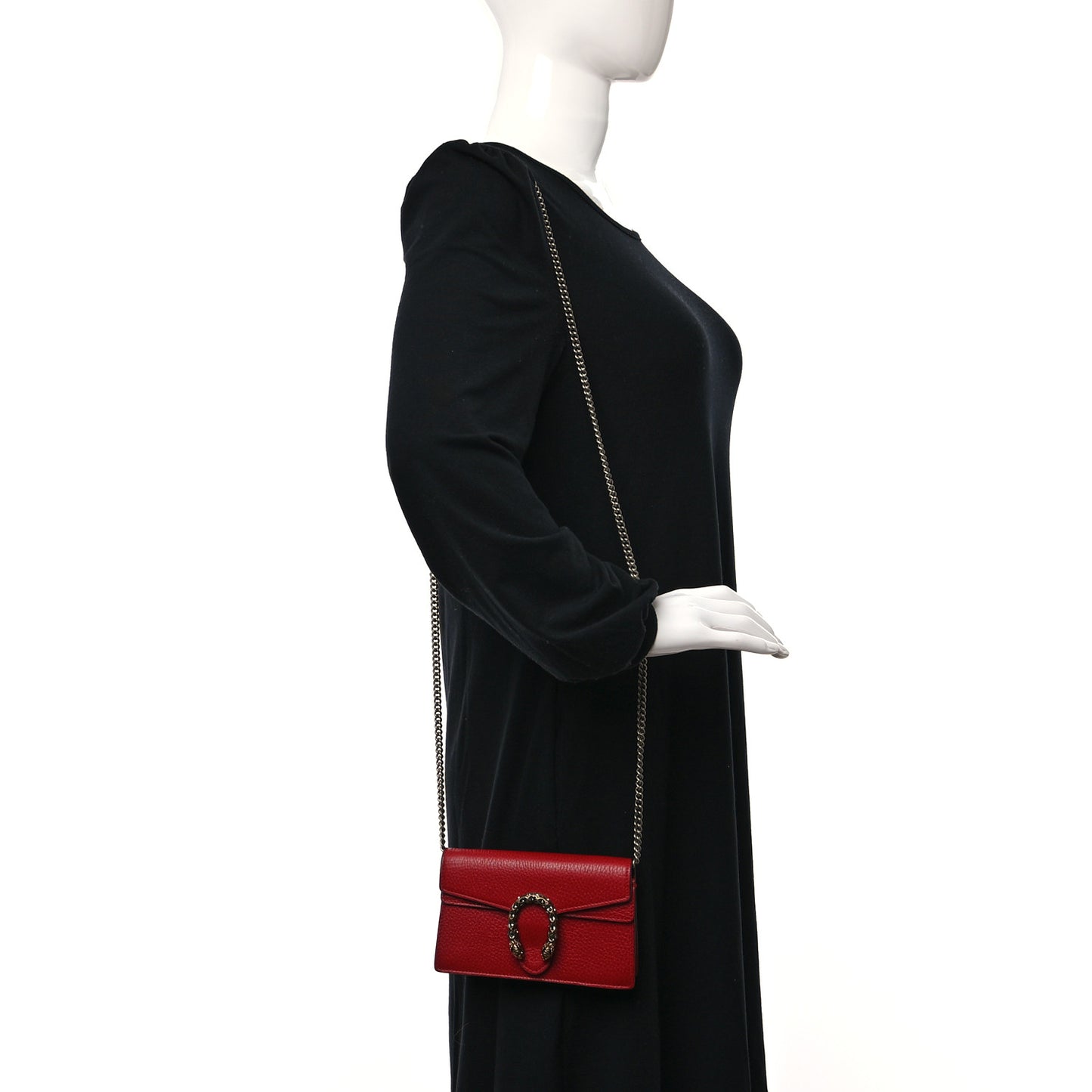 Calfskin Super Mini Dionysus Shoulder Bag Hibiscus Red