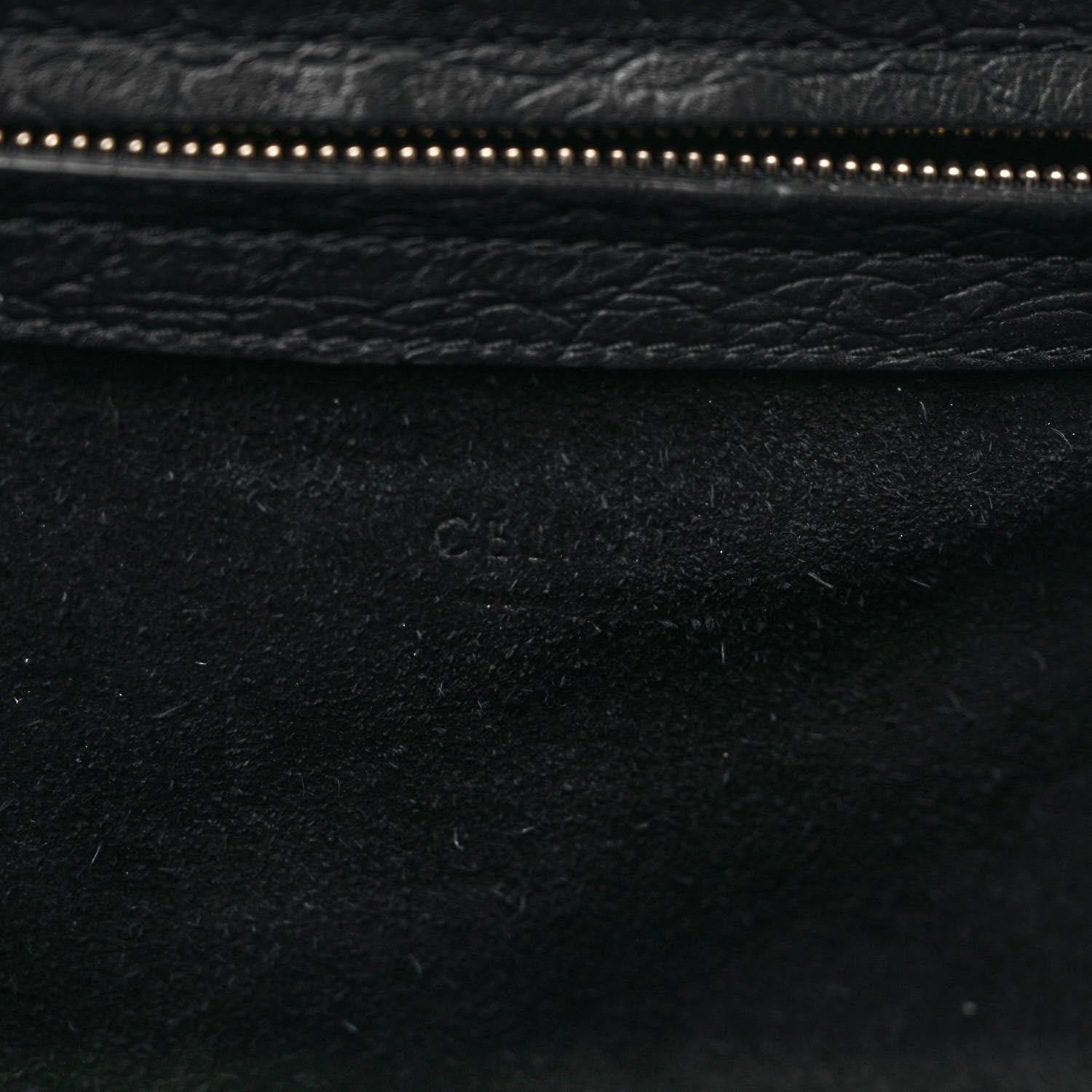 Celine Calfskin Crocodile Embossed Medium Phantom Luggage Black 6 of 11