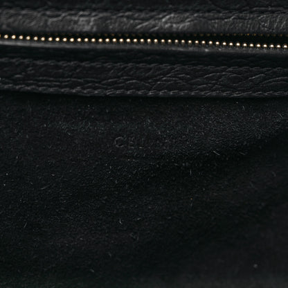 Celine Calfskin Crocodile Embossed Medium Phantom Luggage Black 6 of 11
