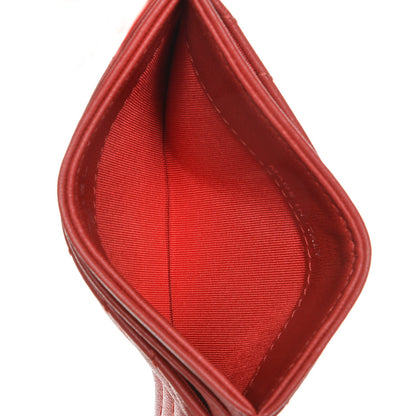 Chanel Lambskin Quilted CC Crossing Card Holder Red 5 of 8