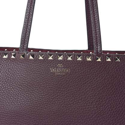 Valentino Garavani Grained Calfskin Small Rockstud Shoulder Tote Rubin 12 of 12